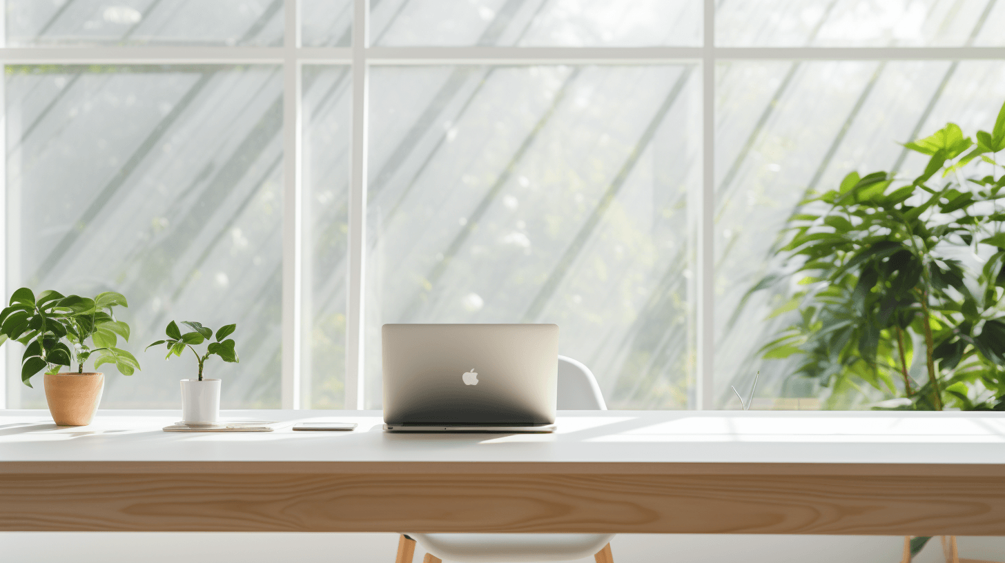 eco-friendly office environment / infographic illustrating sustainable business practices