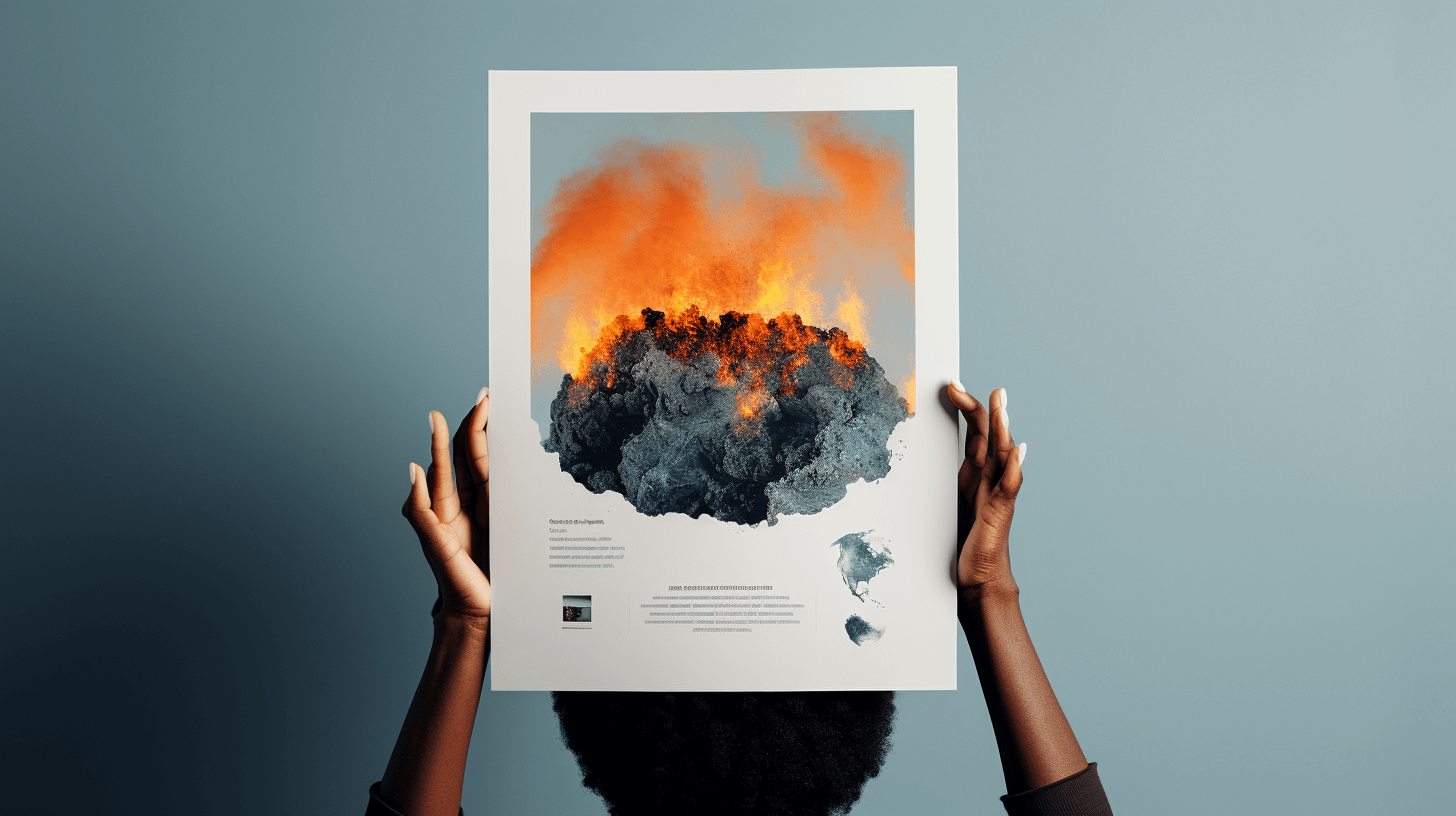 a poster with powerful environmental imagery / an infographic detailing essential elements of an Earth Day poster