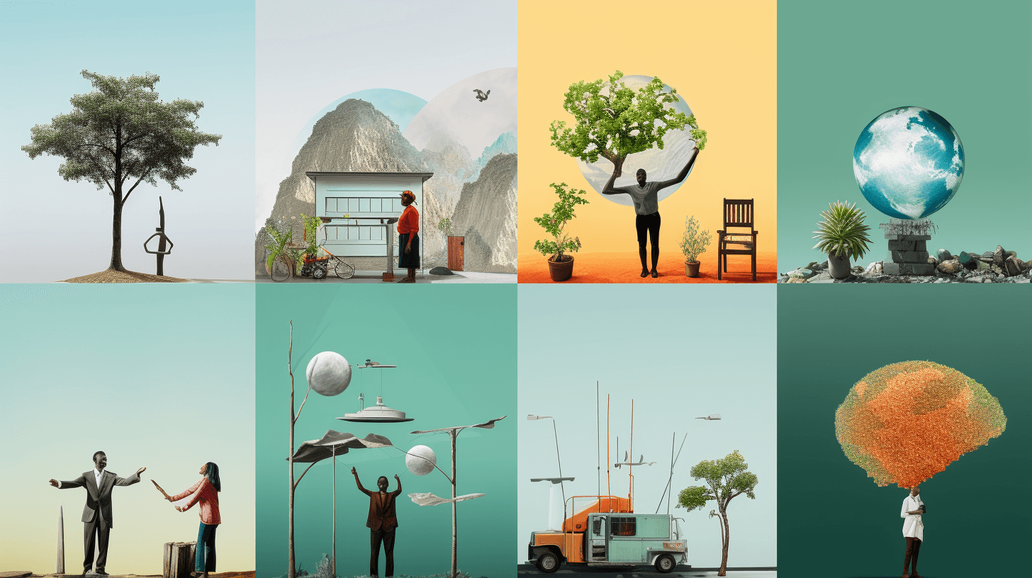 a variety of Earth Day posters with different themes / a creative showcase of nine Earth Day poster ideas