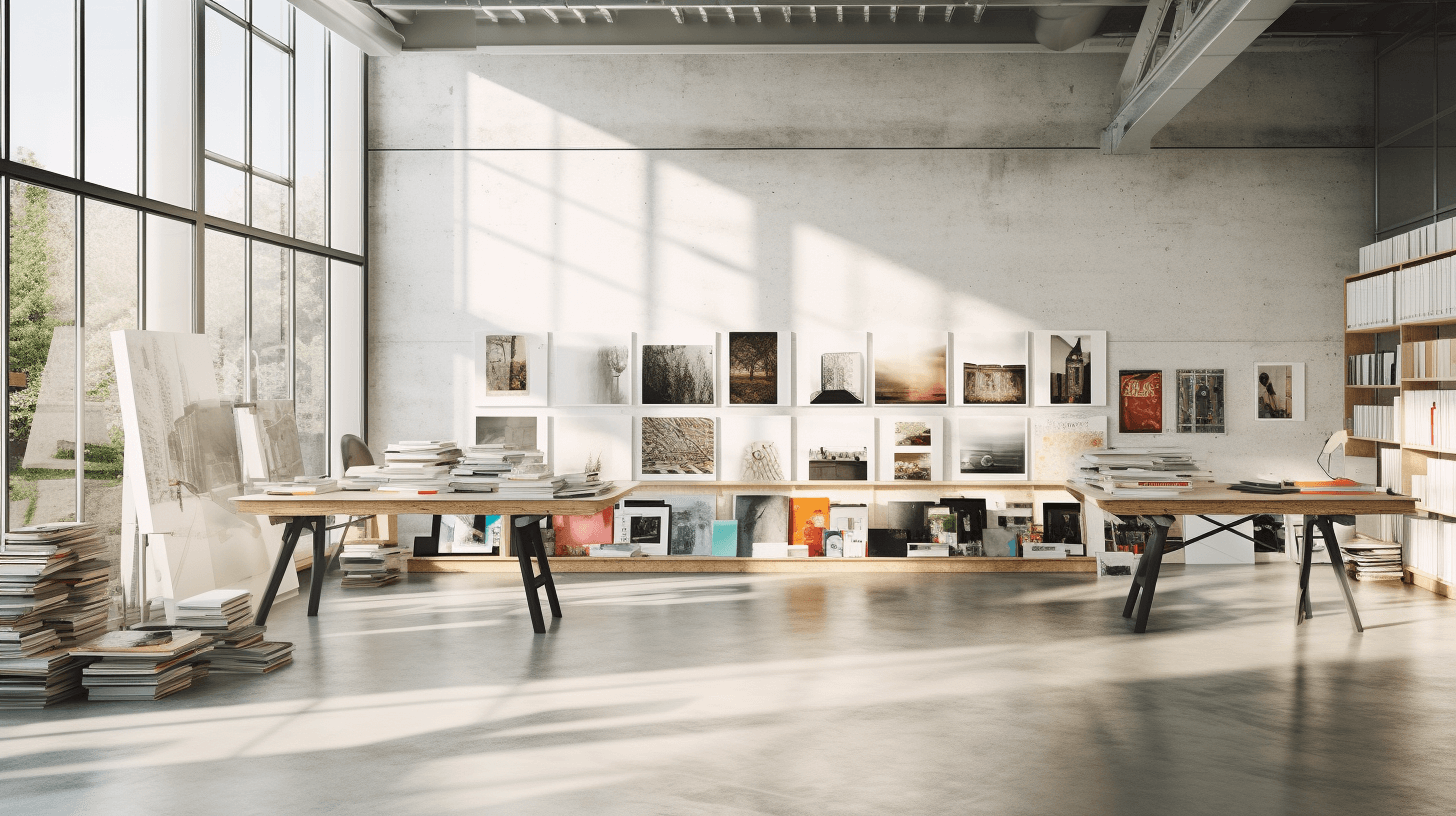 Artist researching market trends