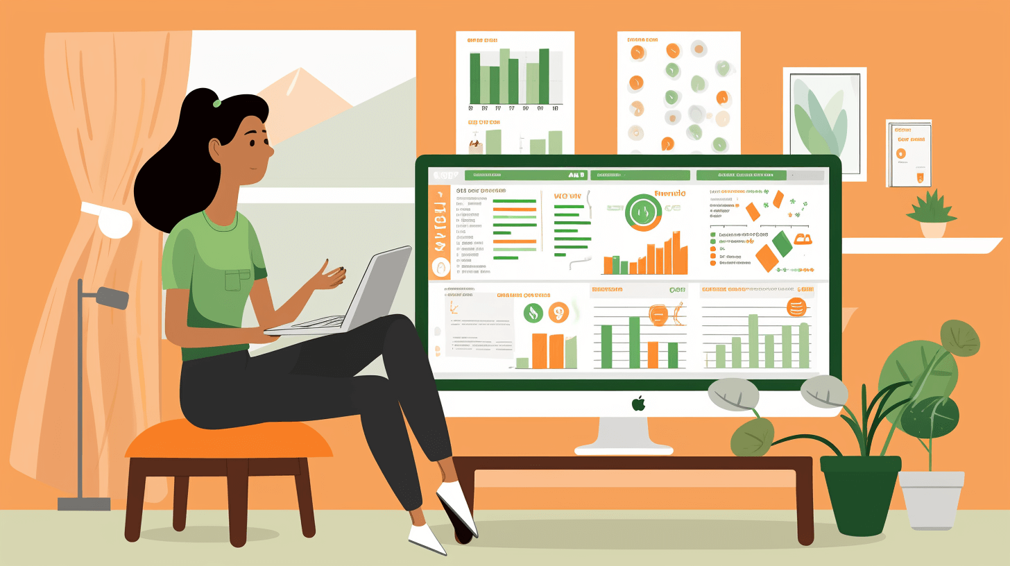 infographic of the strategies for effective product recommendations / an ecommerce professional analyzing data