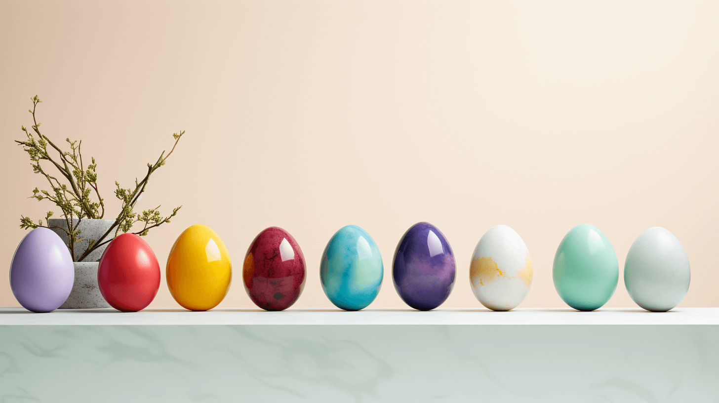 an array of traditional Easter colors / an infographic detailing the traditional Easter colors