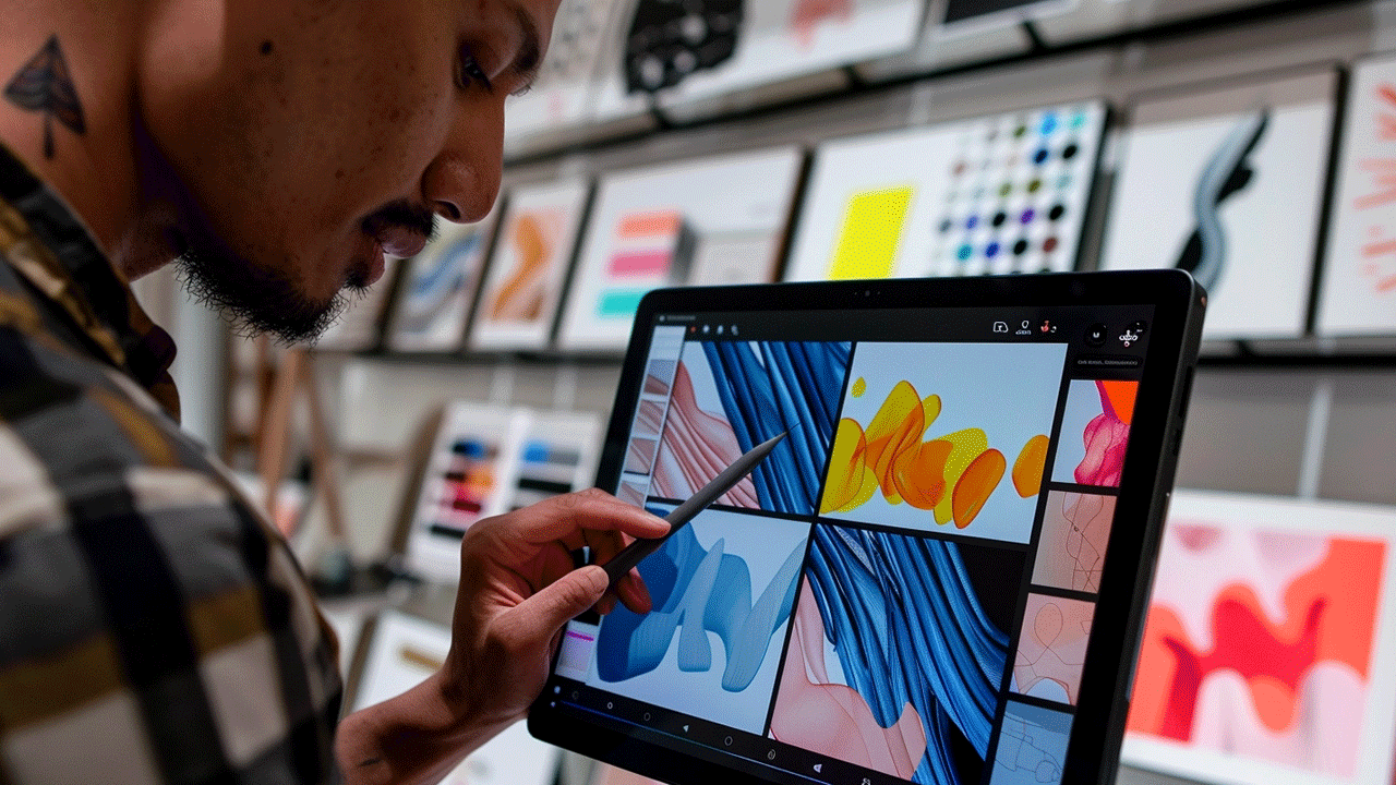 Artist selecting art generator