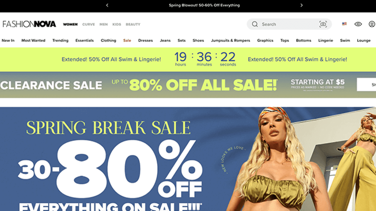 Fashion Nova website