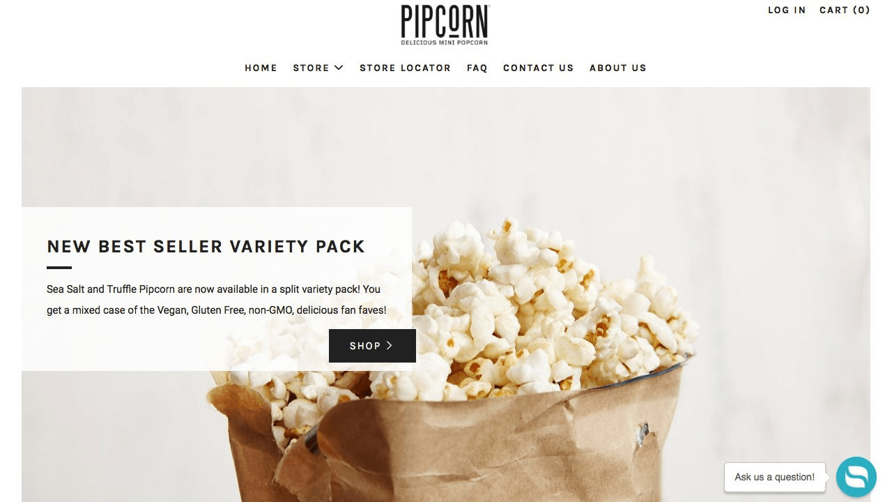 Pipcorn website