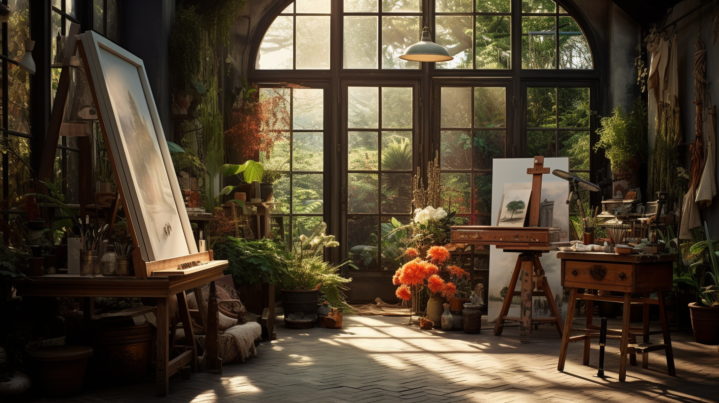 Artist's digital workspace